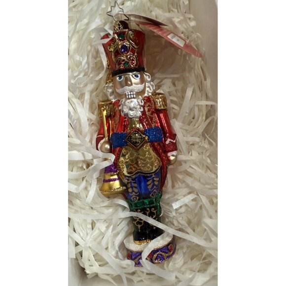 2016 Christopher Radko Major Horn Blower Toy Soldier Ornament TAG Box Poland - Picture 1 of 11